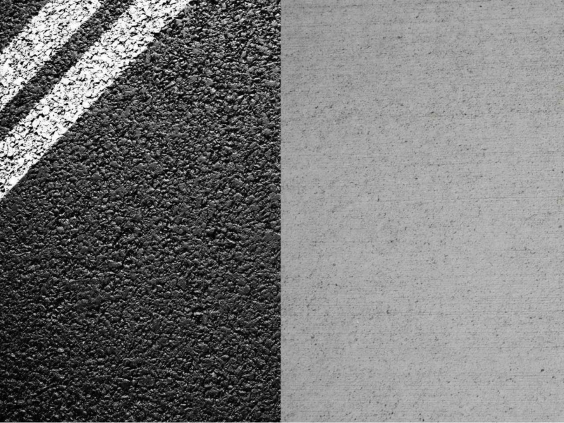 asfalt vs formigó
